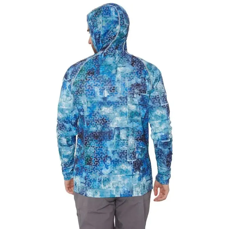 FHM Hoodie Mark Print Blue