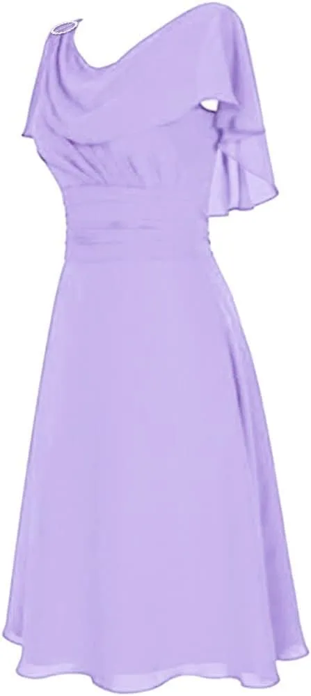 Formal Dresses for Women Gowns Evening Party Cocktail Dress Elegant V Neck Ruched A-Line Swing Wedding Guest Dress