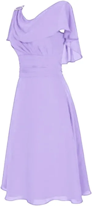 Formal Dresses for Women Gowns Evening Party Cocktail Dress Elegant V Neck Ruched A-Line Swing Wedding Guest Dress