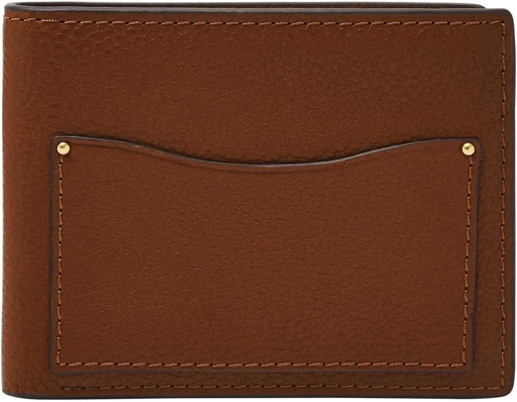 Fossil Men's Anderson Leather Slim Minimalist Bifold Front Pocket Wallet