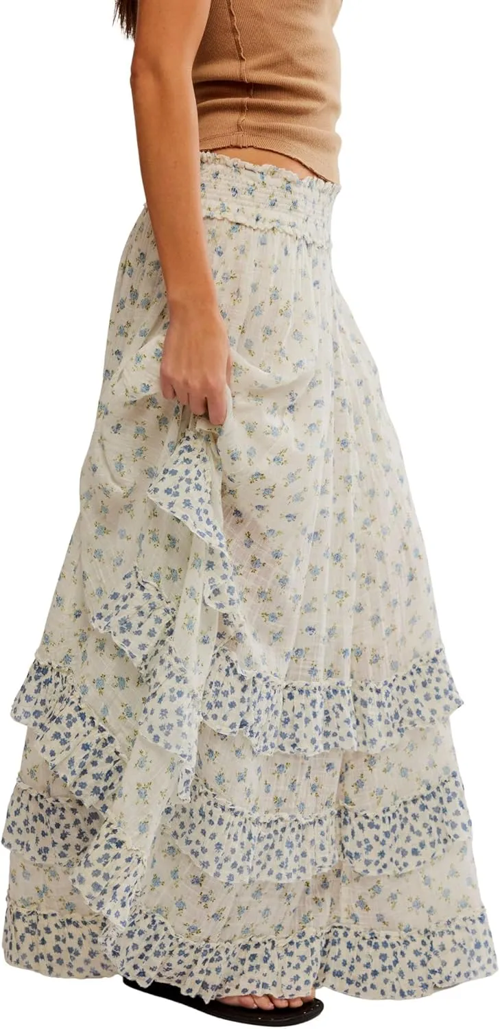 Free People Women's Brynn Printed Maxi Skirt
