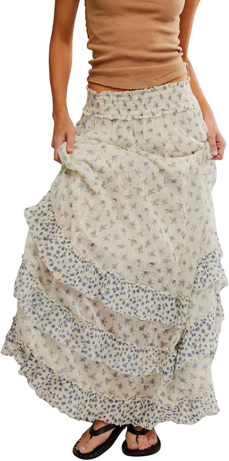 Free People Women's Brynn Printed Maxi Skirt