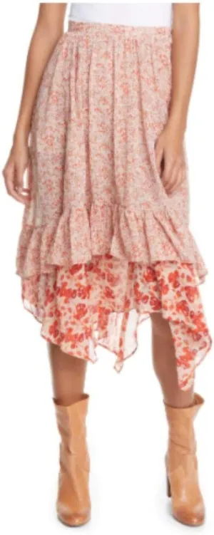 Free People Women's Zuma Drippy Ruffle Skirt, Size