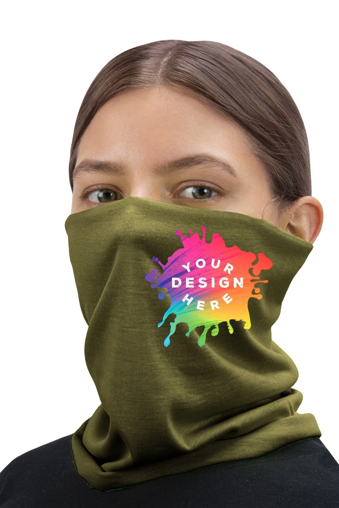 Full Color Custom Printed Multifunctional Neck Gaiter Tube Bandana Face Cover