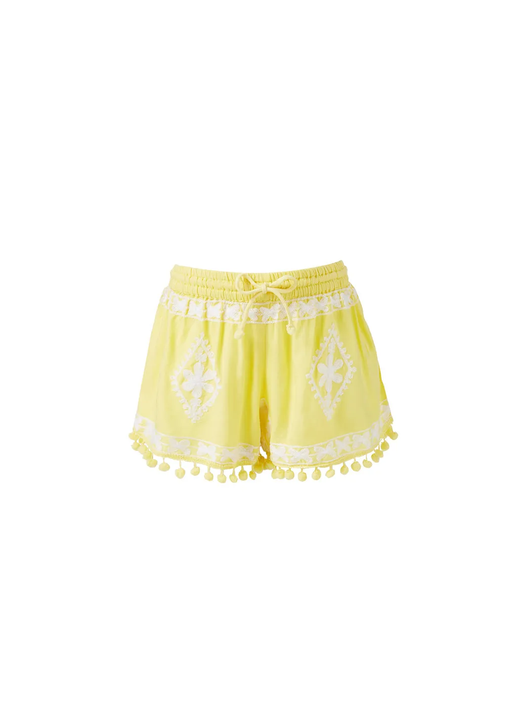 Girls Sienna Yellow/White Shorts