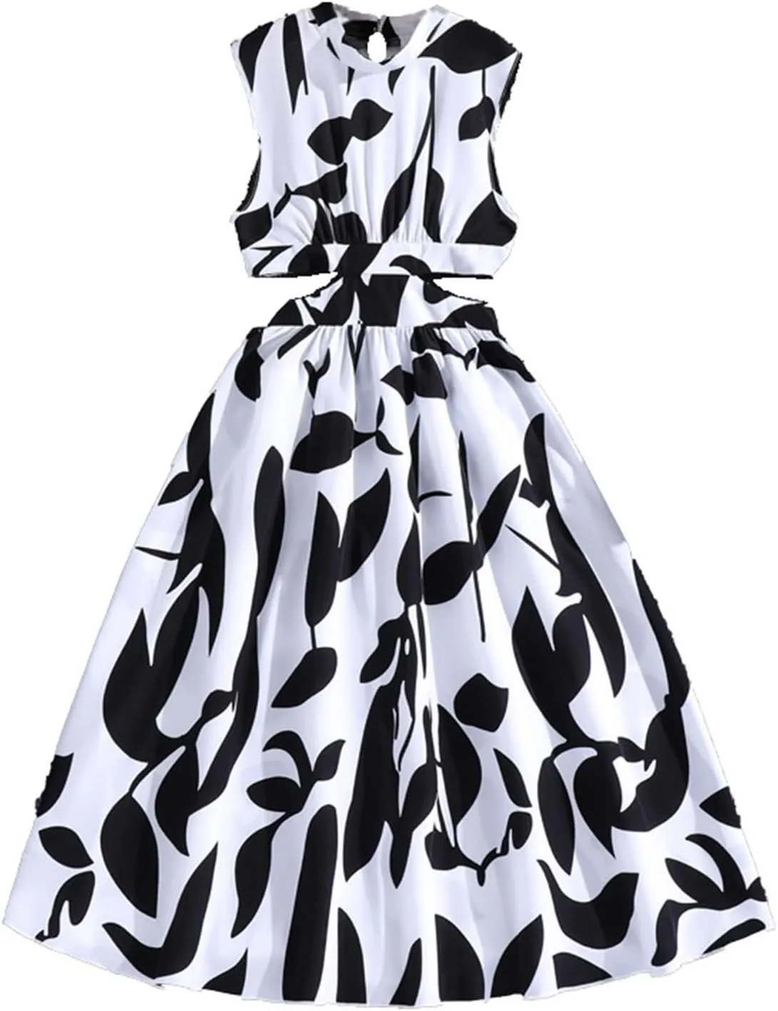 Girls Summer Dress Bubble/Ruffle A-Line Smocked/Dot/Floral Print Striped Midi Dresses Casual Cute Party Outfits