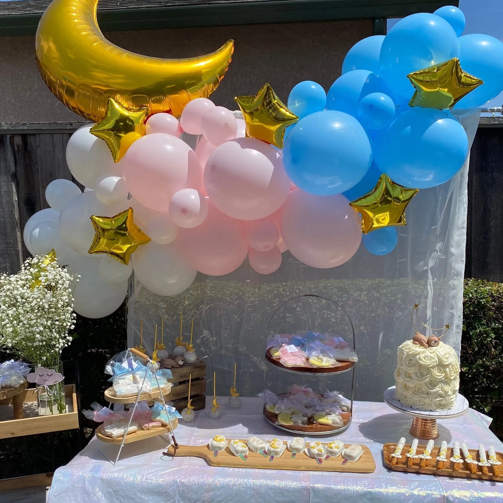 Gold Moon and Star Balloons (7-Pack)