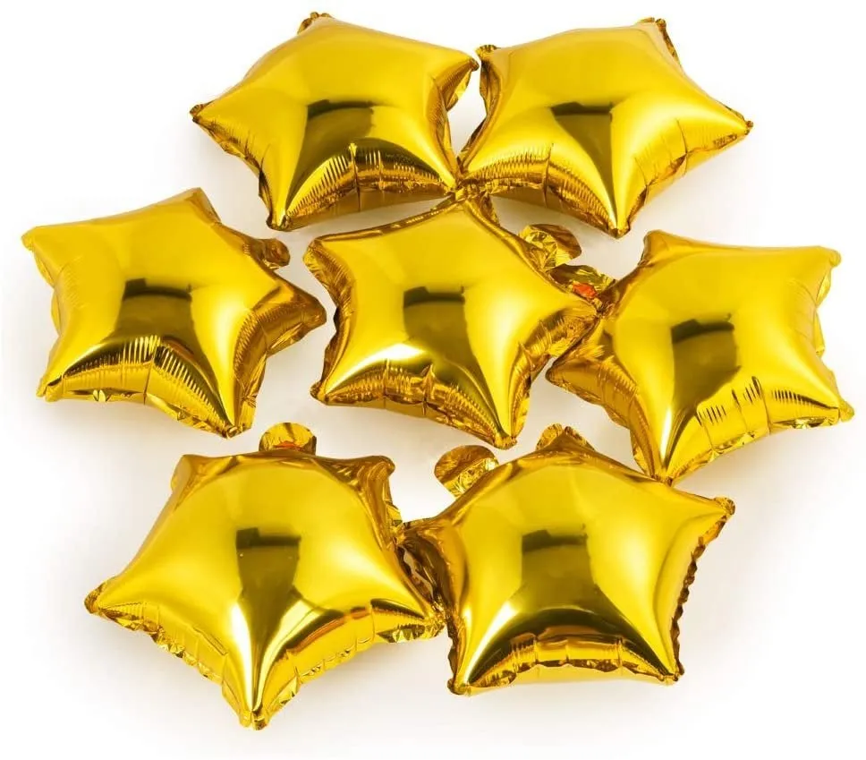 Gold Moon and Star Balloons (7-Pack)