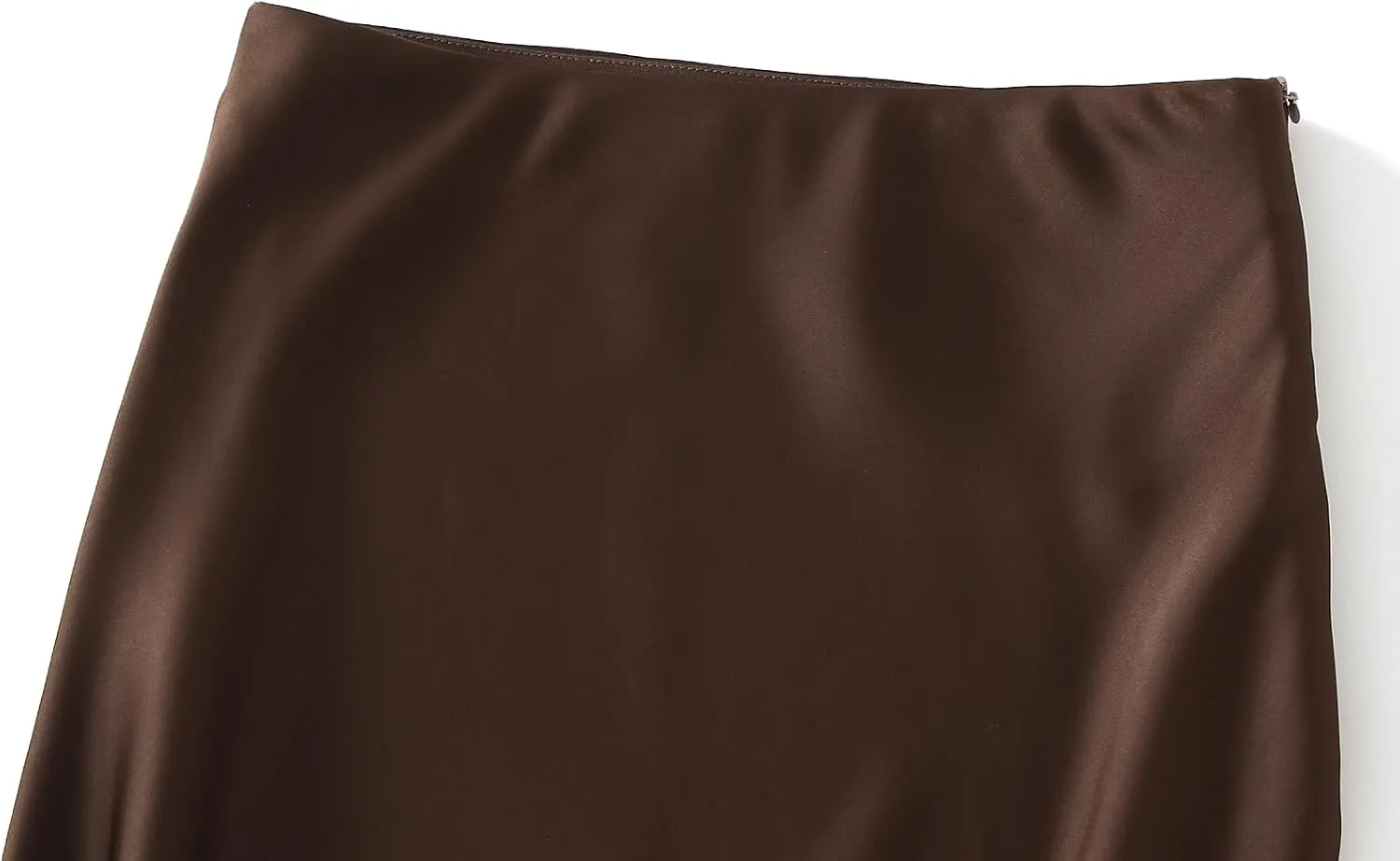 GOLDSTITCH Women's Satin High Waist Skirts Elegant Flared Casual A Line Maxi Skirt