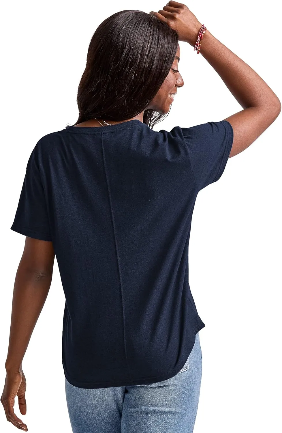 Hanes Women's Tri-Blend Relaxed Fit T-Shirt, Oversized Lightweight Tee, Available in Plus Size