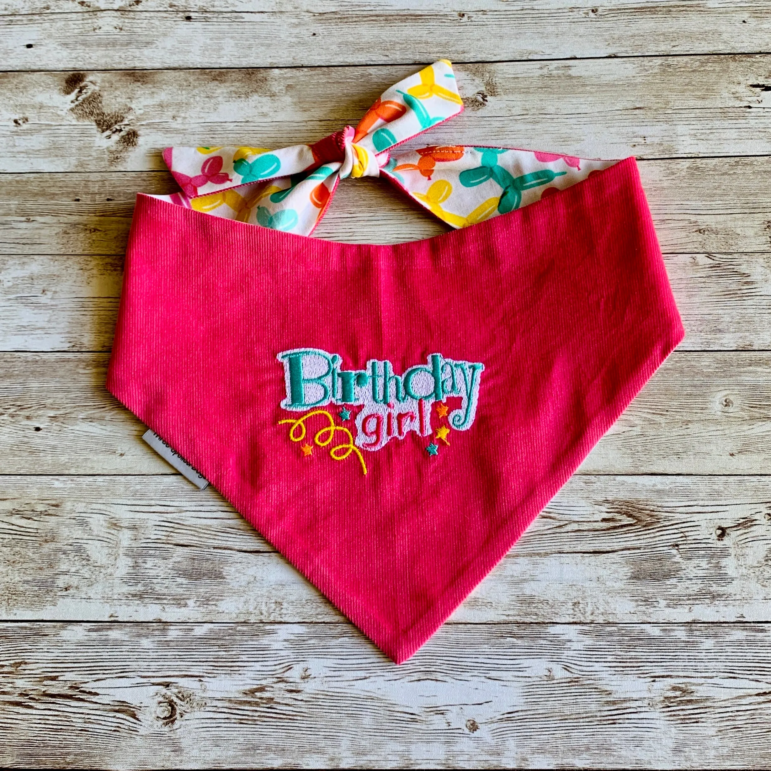 Happy Birthday Boy & Girl Embroidered Bandanas