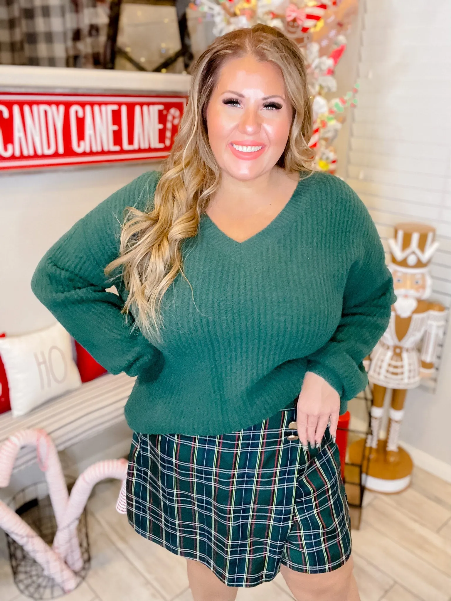 High Waist Plaid Wrap Skorts FINAL SALE