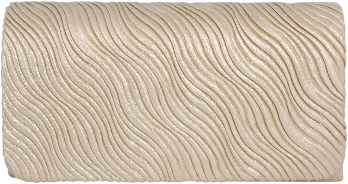 Ladies Clutch Bag Satin Pleated Wedding Bridal Evening Bag Elegant Purse