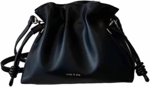 Ladies' fashionable minimalist bag, drawstring bucket bag, single shoulder crossbody bag, pleated bag