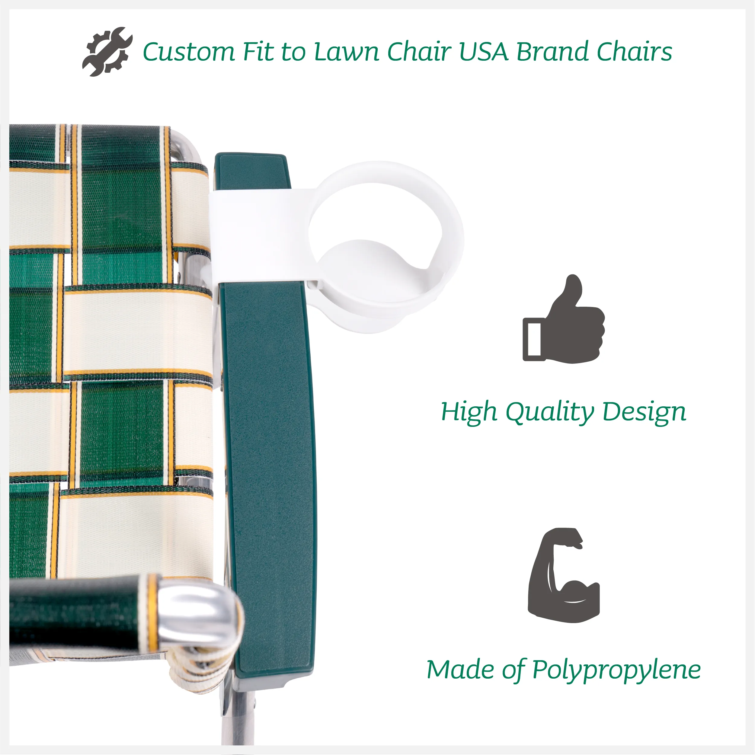 Lawn Chair USA White Cup Holder (-30%)