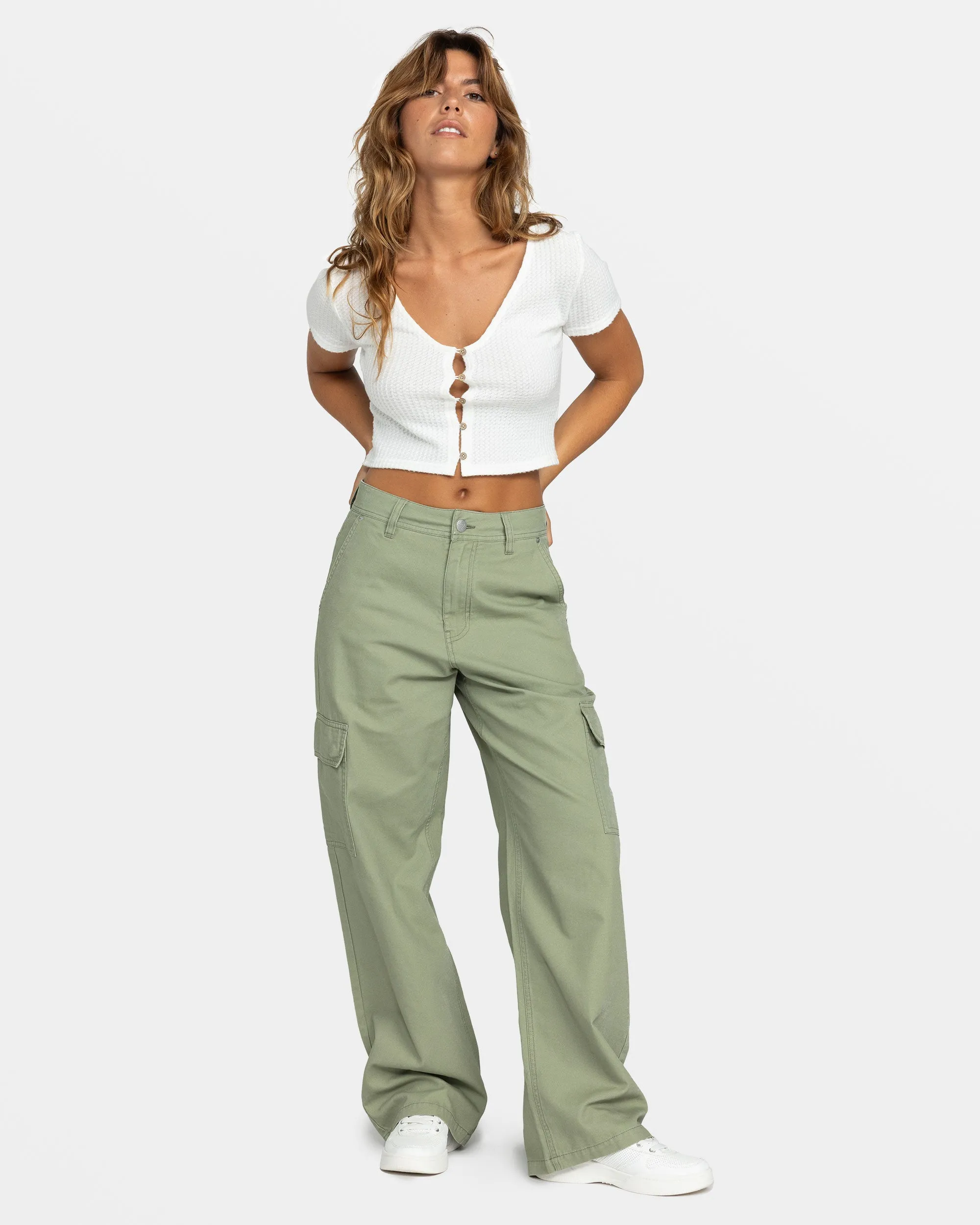 Left Again Cargo Pants - Oil Green