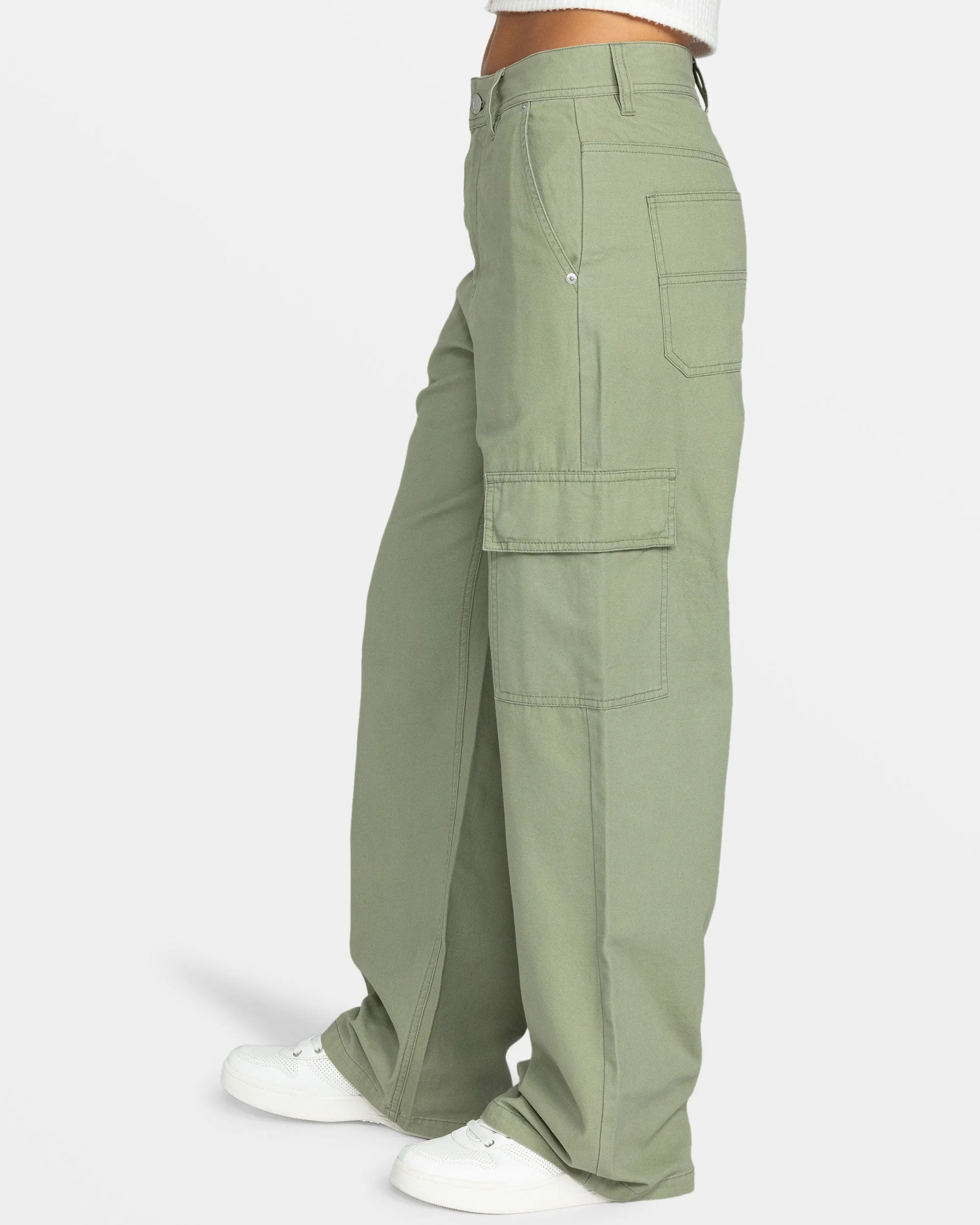Left Again Cargo Pants - Oil Green