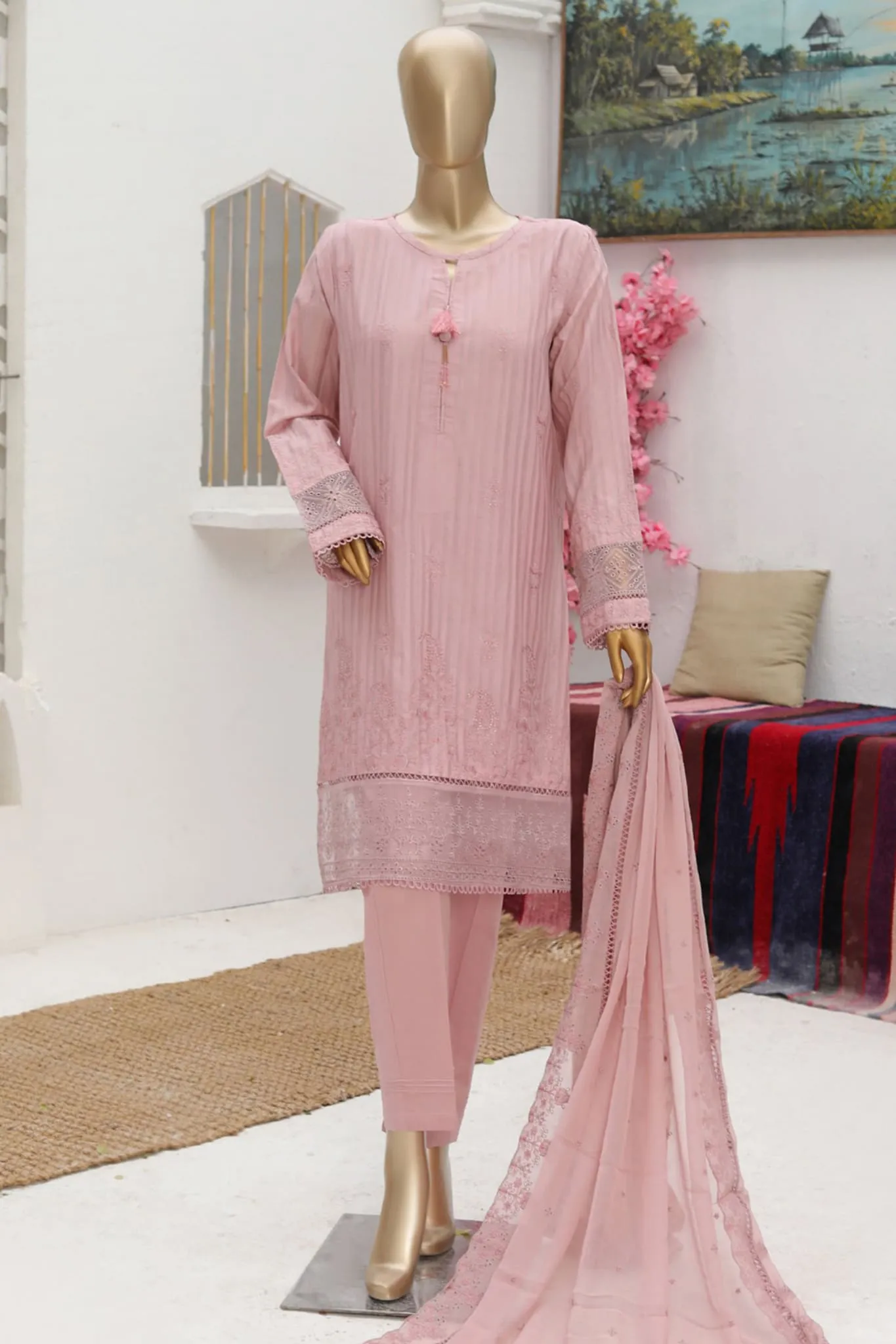 Linnokari by Hz Embroidered Pret Collection'2023-139-Dove