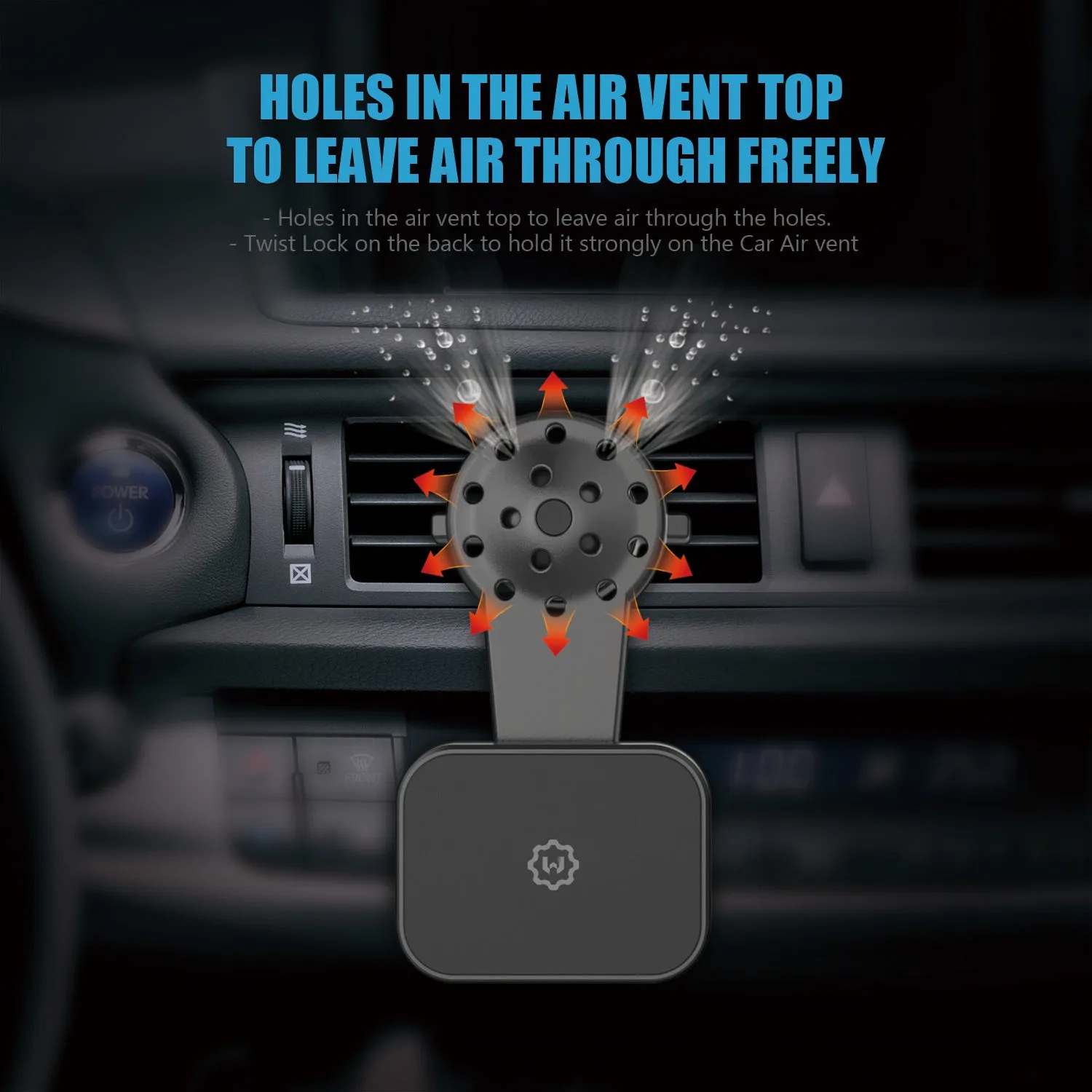 Magnetic Mount, WixGear Universal Air Vent Twist Hole Magnetic Phone Holder for Car, for All Cell Phones with Fast Swift-Snap Technology