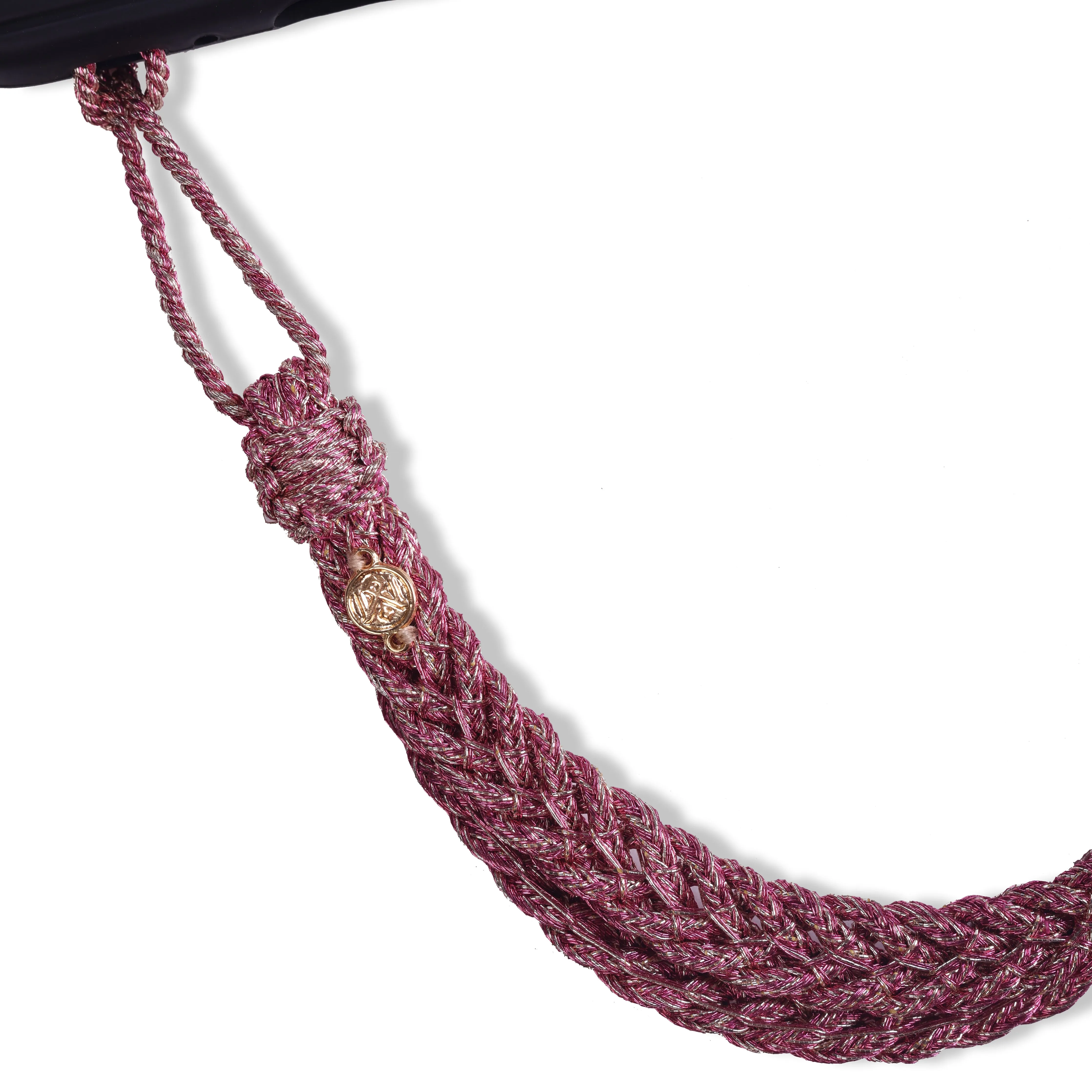 Maxi Braided Phone Strap - Raspberry