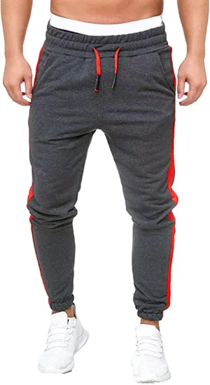 Mens Workout Cargo Sweatpants Printed Overalls Casual Pocket Sport Work Casual Trouser Pants Mens Casual Work Pants