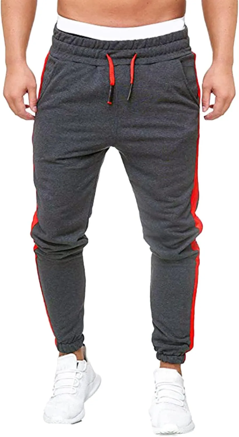 Mens Workout Cargo Sweatpants Printed Overalls Casual Pocket Sport Work Casual Trouser Pants Mens Casual Work Pants