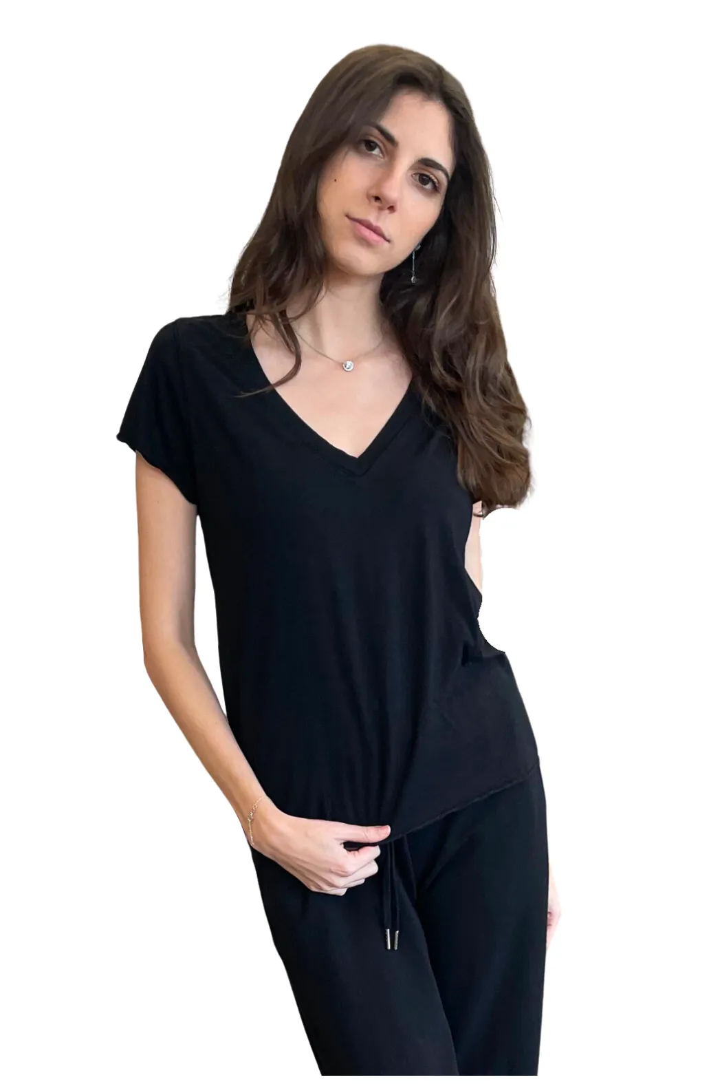 Mila Ava S/S V Neck Top