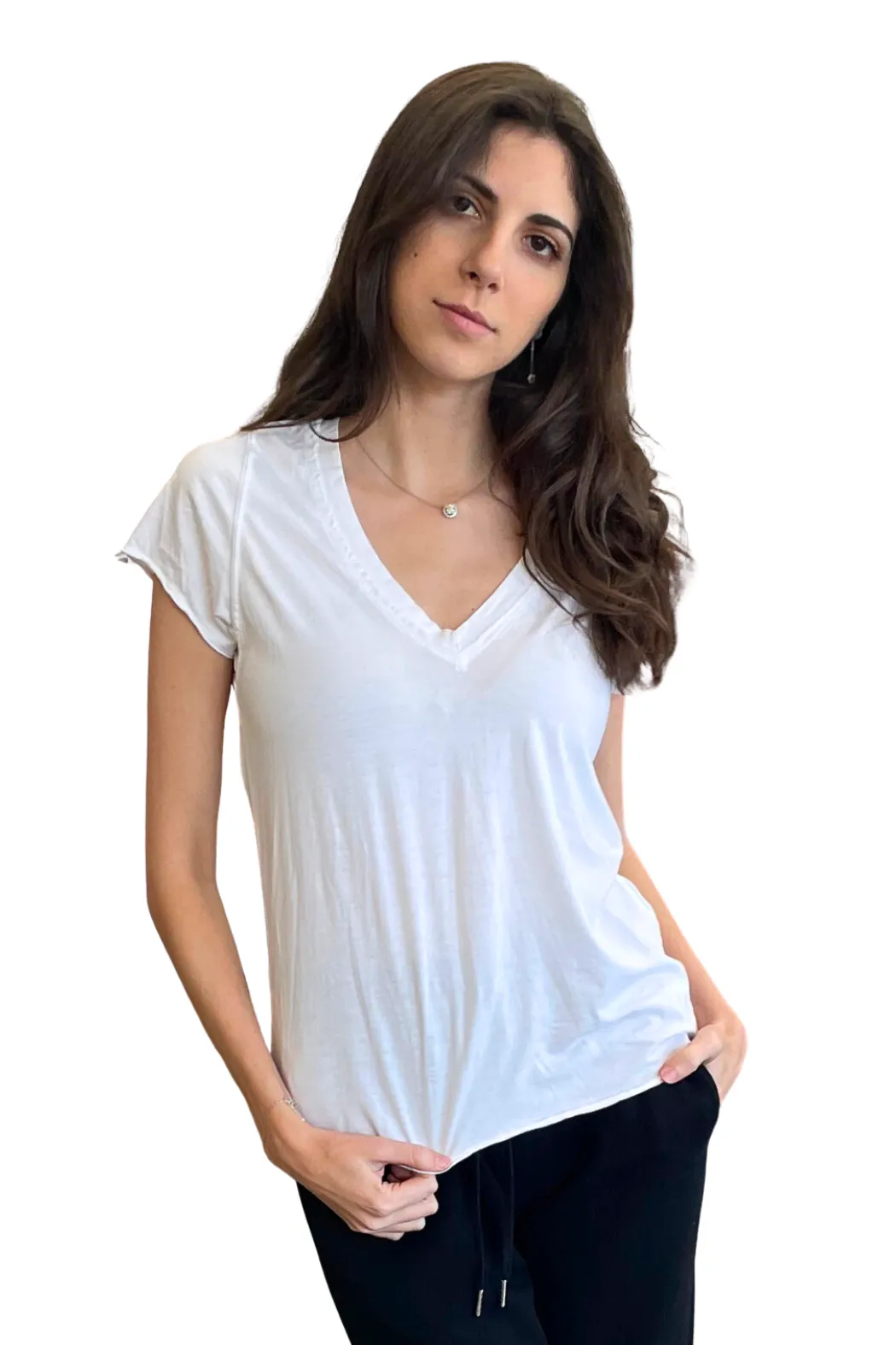 Mila Ava S/S V Neck Top