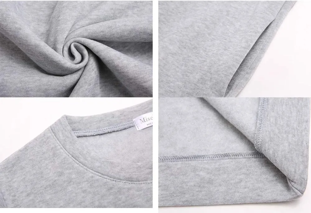 Miselon Women's Casual Fleece Long Pullover Sweatshirt Dress Long Sleeve Mini Sweater Dresses with Pockets