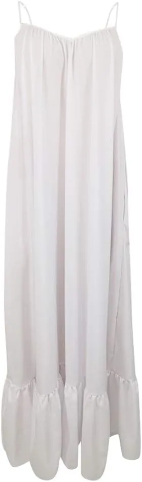 NaRHbrg Plus Size Women's Casual Loose Sundress Long Dress Sleeveless Maxi Dresses Summer Beach Flowy Dress with Pockets