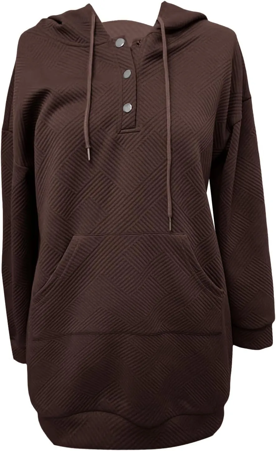 NREALY Trendy Dresses for Women 2024 Hoodie Dress for Women with Pockets Sweatshirt Dresses for Women 2024