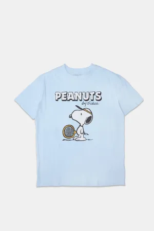 Peanuts Snoopy Racquet Graphic Boyfriend Tee