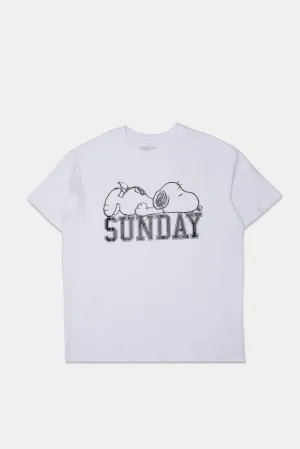 Peanuts Snoopy Sunday Graphic Boyfriend Tee