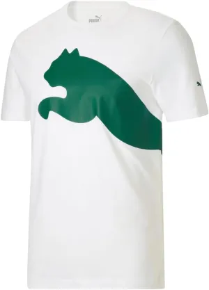 PUMA Mens Oversized Logo Crew Neck Short Sleeve Casual Tops Casual - White - Size XXL