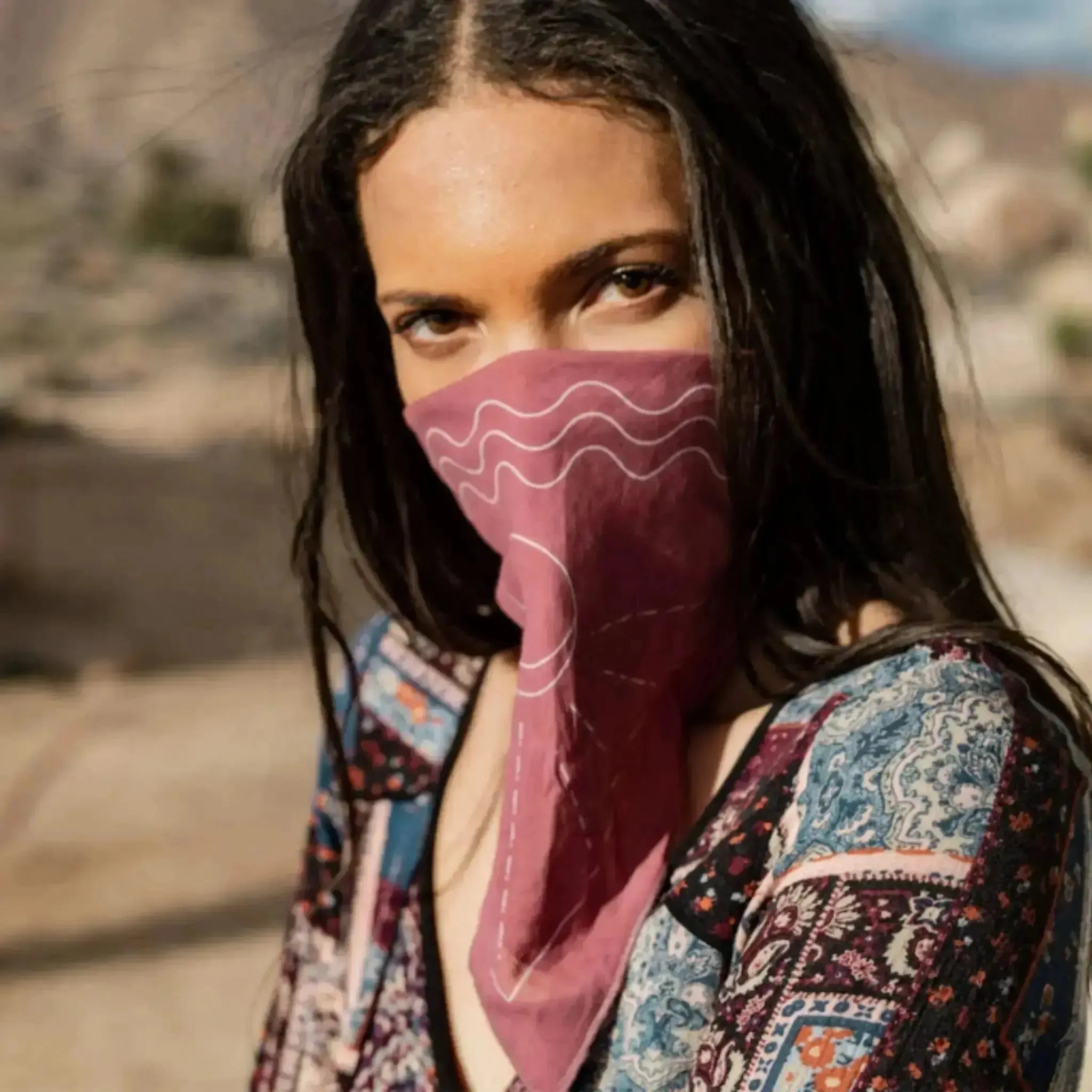 "Remember You Are On Stolen Land" 100% Organic Cotton Bandana | Design By Heldáy de la Cruz