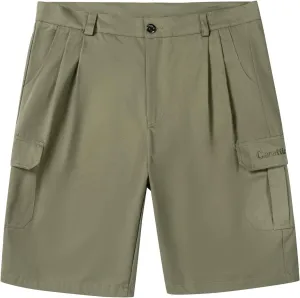Relaxed Classic Slim-Fit Stretch Chino Beach Athletic Shorts Men Short Cotton with Four Pocket Khaki
