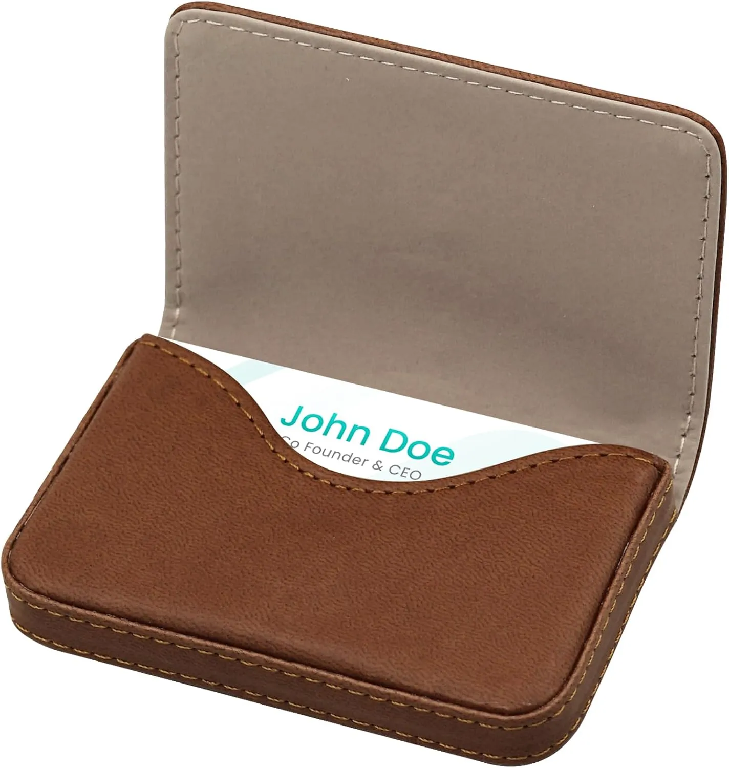 RFID Blocking Wallet - Minimalist Leather Business Credit Card Holder (A52-20)