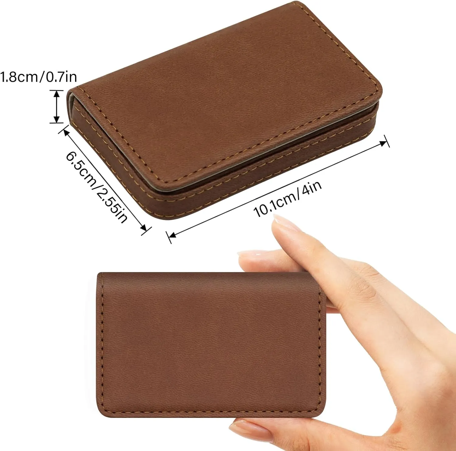 RFID Blocking Wallet - Minimalist Leather Business Credit Card Holder (A52-20)