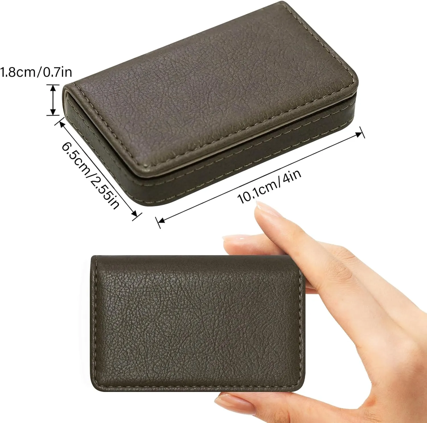 RFID Blocking Wallet - Minimalist Leather Business Credit Card Holder (A65-01)