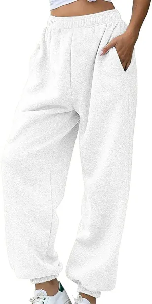 SHAOBGE Womens Casual Pants High Waist Women's Sweatpants Petite Length Pockets Pants Casual Women Casual Pants