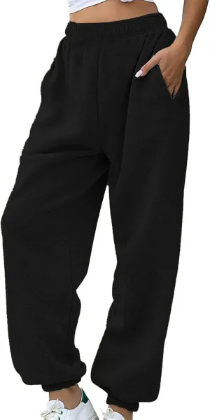 SHAOBGE Womens Casual Pants High Waist Women's Sweatpants Petite Length Pockets Pants Casual Women Casual Pants
