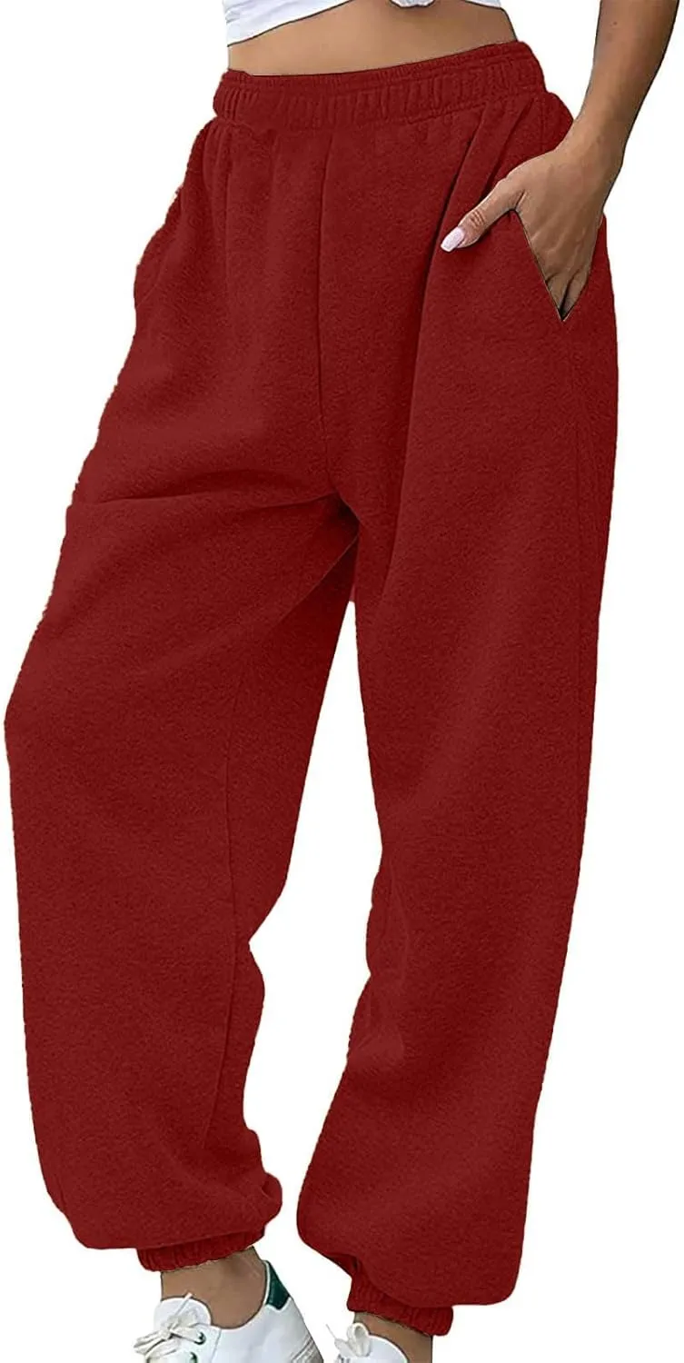 SHAOBGE Womens Casual Pants High Waist Women's Sweatpants Petite Length Pockets Pants Casual Women Casual Pants