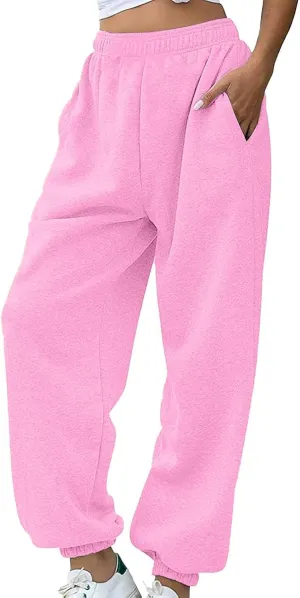 SHAOBGE Womens Casual Pants High Waist Women's Sweatpants Petite Length Pockets Pants Casual Women Casual Pants