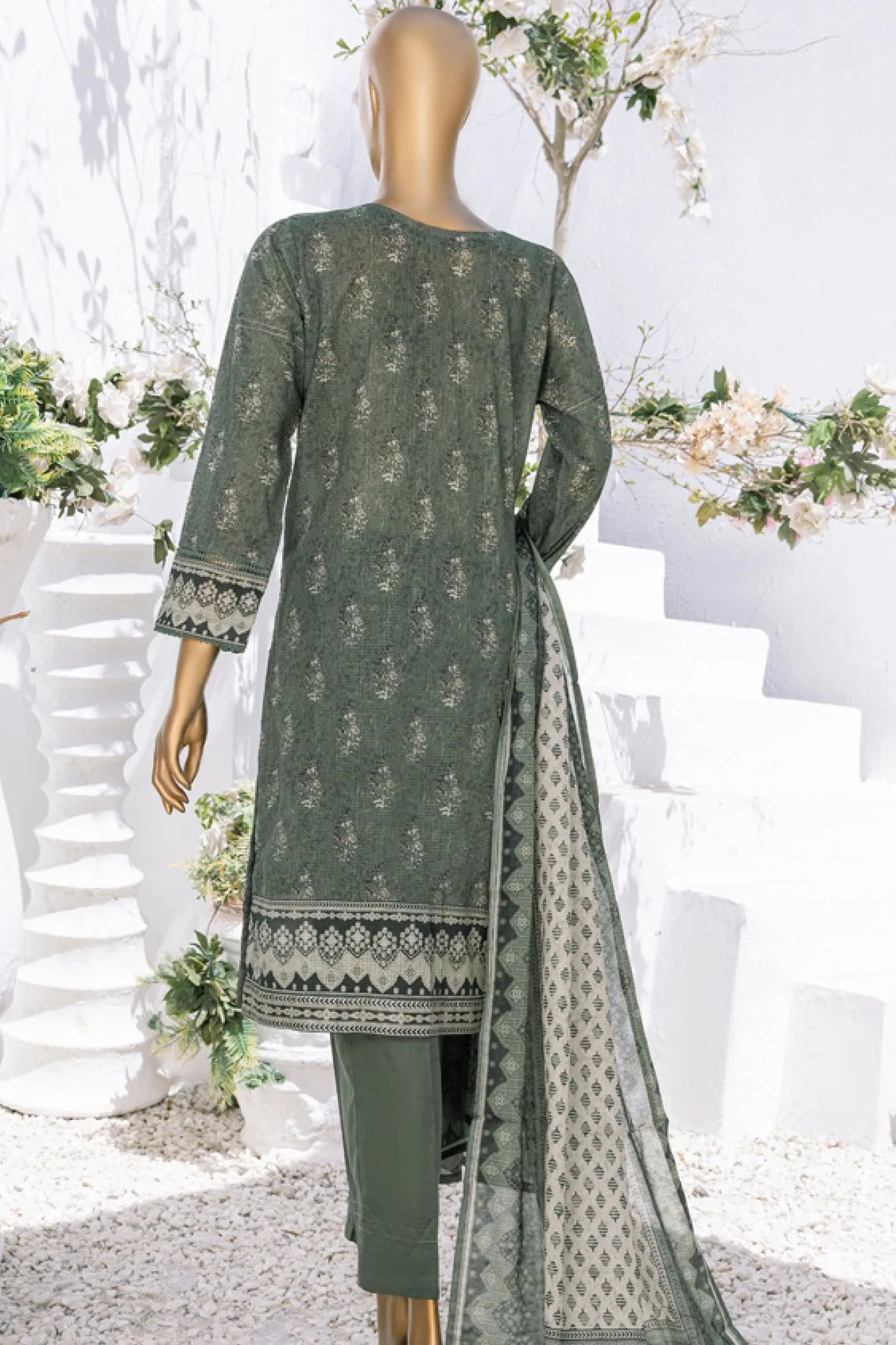 Summer Bloom By HZ Stitched 3 Piece Digital Printed Lawn Collection'2024-PNL-406