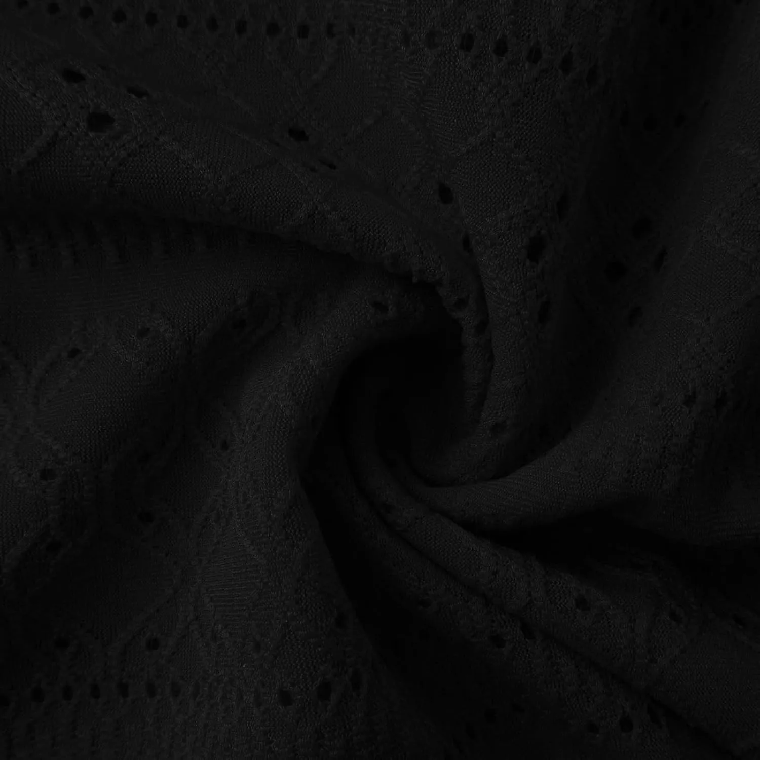 Summer Midi Dresses for Women Boho Short Sleeve Eyelet Cover Up Dress Casual Flowy Swing Beach Sundress with Pockets