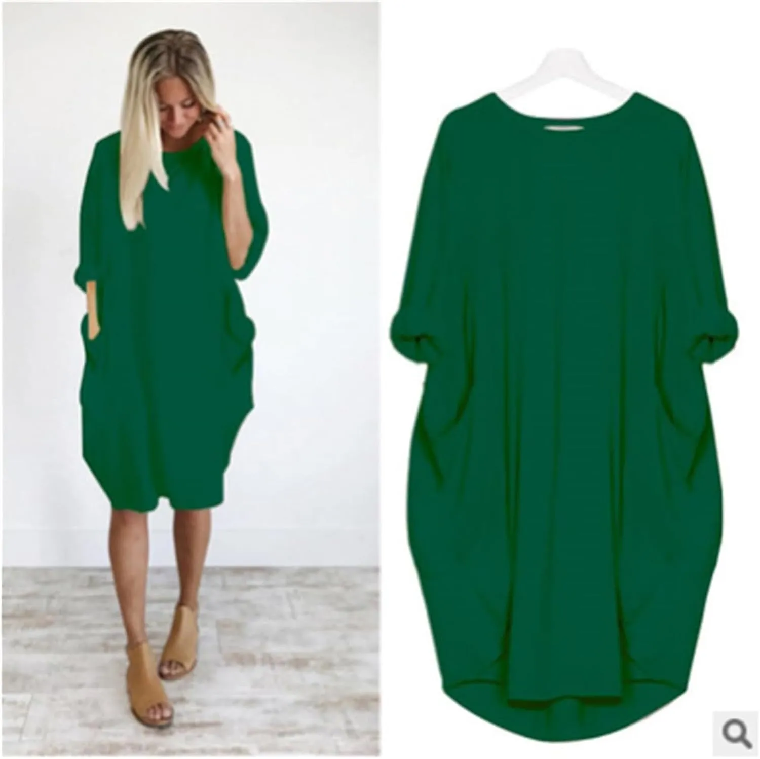 Sundresses for Women Summer Oversized Midi Dress Short Sleeve Baggy Casual Beach Dresses Loose Beach Vacation Dress