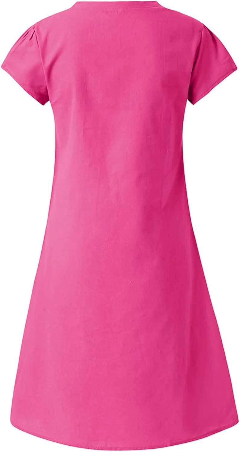 TARIENDY Casual Dresses for Women,Women's Loose Comfy Summer Dress Short Sleeve Sundress Fashion Beach Vacation Outfits