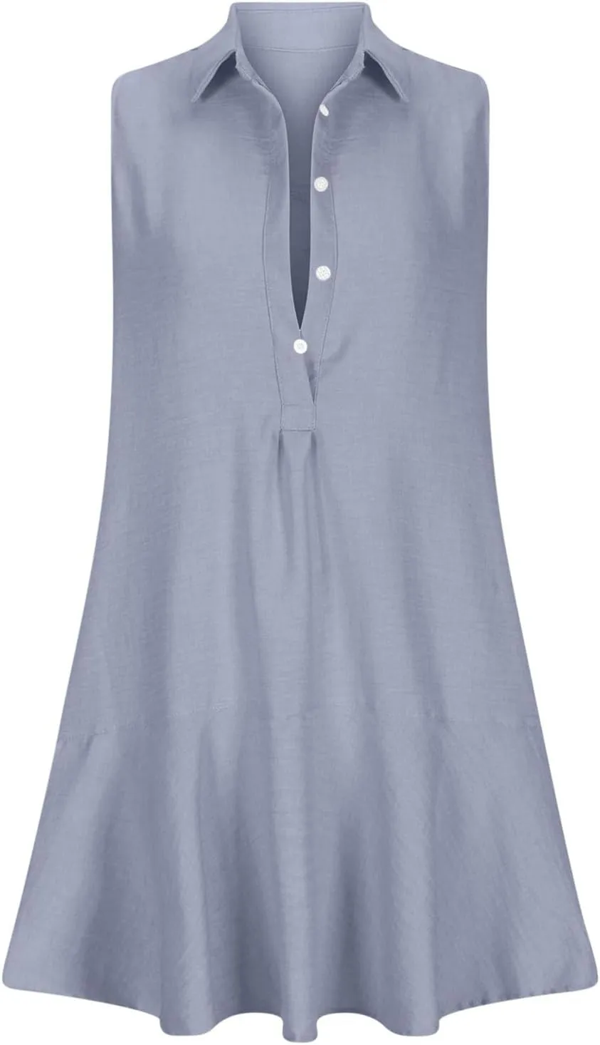 Tshirt Dress Women Summer 2024 Button Down Ruched Ruffle Loose Fit Dresses Short Sleeve Lapel Mini Casual Dresses