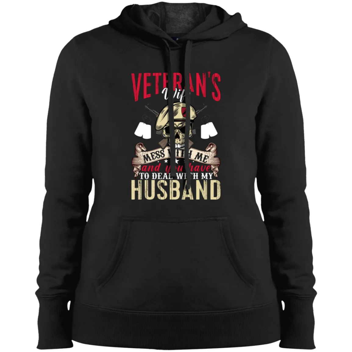 Veteran's Wife Ladies' Pullover Hooded Sweatshirt