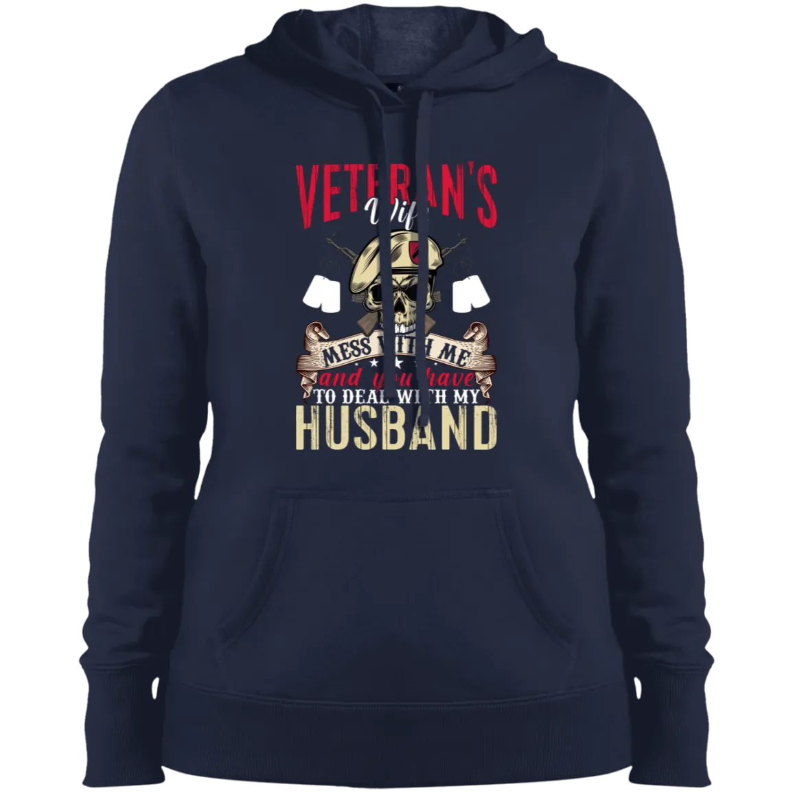 Veteran's Wife Ladies' Pullover Hooded Sweatshirt